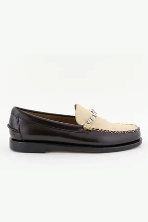 FORTE FORTE Loafers Sebago met strass ketting rood