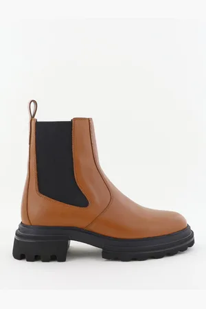 Hogan Chelsea enkellaarsjes 10-Storey cognac