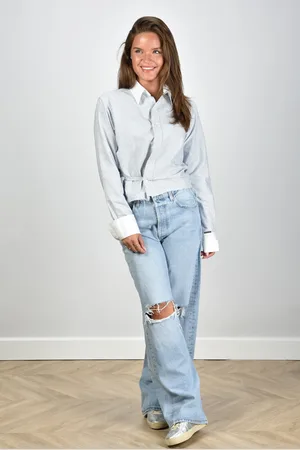 Citizens of Humanity Jeans Ayla met scheuren blauw