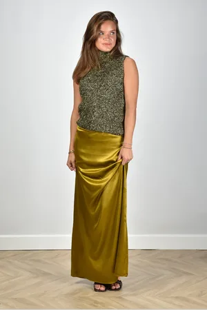 Rohe RÓHE maxi rok fluweel goud