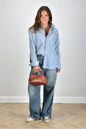 1/OFF Paris Blouse 50/50 Back met knopen blauw