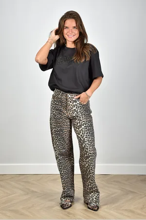 Ganni Broek straight leg dierenprint