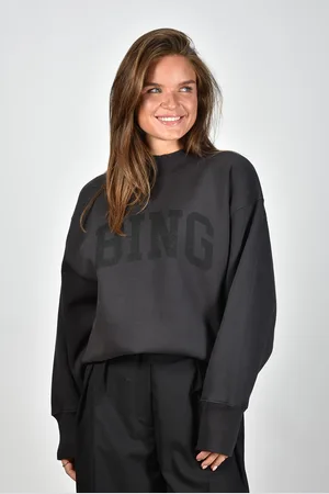 ANINE BING Oversized sweater Bradie met hoge nek zwart