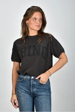 ANINE BING T-shirt Jaylin met logo-opdruk zwart