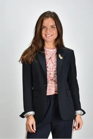 Golden Goose Blazer met broche blauw