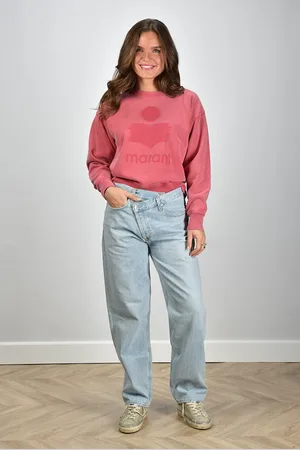 AGOLDE Jeans Criss Cross met kruislings knoopdetail blauw