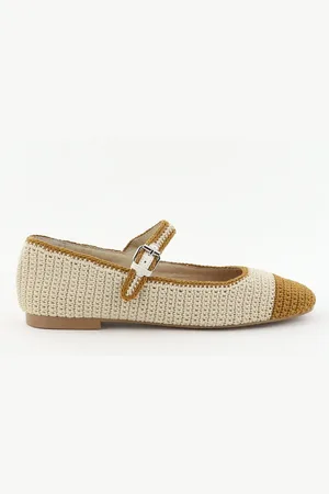 Bibi Lou Gebreide ballerinas 657Z87VK beige