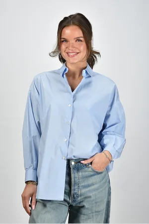 Academia Blouse Giorgia met knoopsluiting blauw