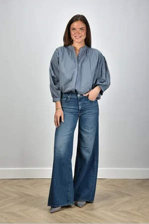 Mother Jeans blauw met wijde pijp Undercover Sneak rags to riches