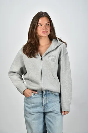 ANINE BING Capuchon vest Bond met rits grijs
