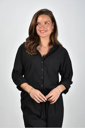 XiRENA Blouse Beau met knoopsluiting zwart