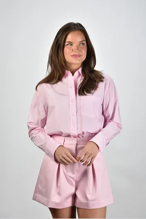 Academia Katoenen blouse Mia met lange mouwen roze