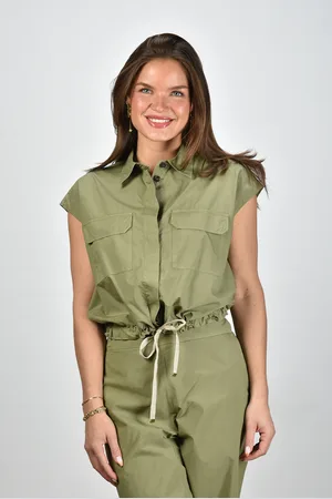 Academia Cropped blouse Perla groen