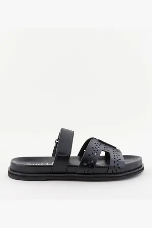 Bibi Lou Slippers met velcro sluiting zwart