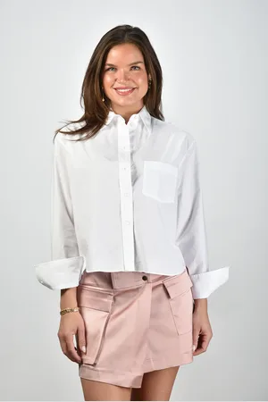 Academia Cropped blouse Mia wit