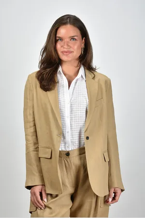 Nine In The Morning Blazer Bella met klepzakken beige
