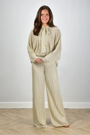 Missoni Broek met elastische tailleband goud