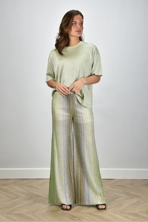 Missoni Gestreepte broek met elastische tailleband multicolour