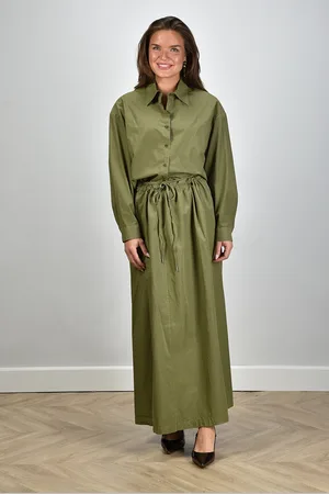 Aspesi Rok met binnenrok groen
