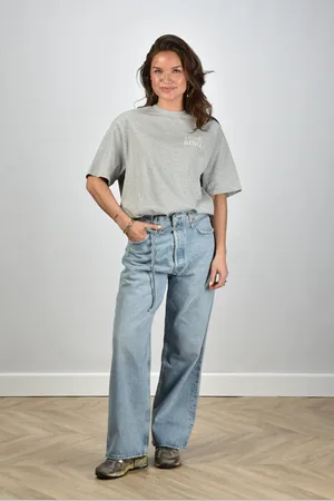 ANINE BING T-shirt Myers met rugprint grijs