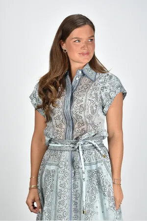 ZIMMERMANN Blouse Matchmaker Fitted 9161TMAT blue bandana