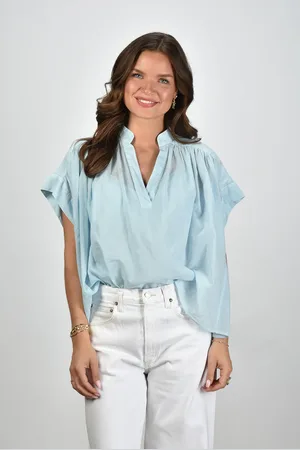 Greek Archaic Kori Blouse S25K-340574 ciel