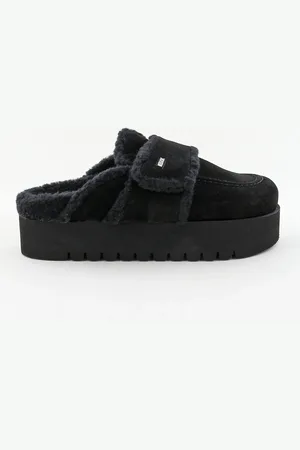 Nubikk Loafers Teddy Chunky Fur (L) 21076300 black raven suede