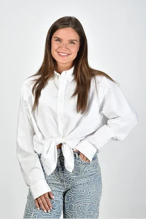 Ami Blouse Boxy BFUSH130.CO0031 natural white