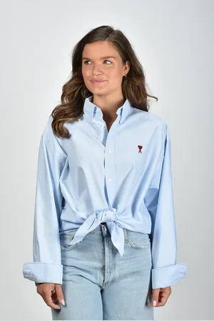 Ami Blouse Boxy Fit BFUSH130.CO0031 sky blue