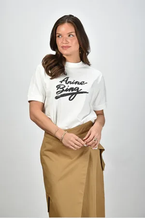 ANINE BING T-shirt Jaylin A-08-10524-IVY1 ivory