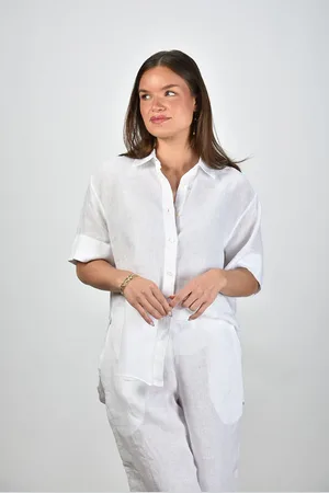 Academia Blouse Zoe 74DT2-020 bianco unito