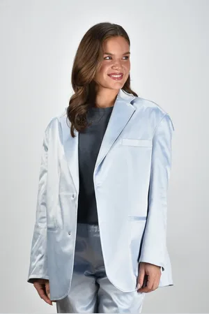 Sea me happy Blazer Bailey Shiny Cotton silver