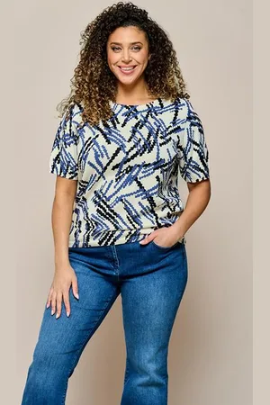 Mart Visser Mylah Print Top Offwhite / Blauw Maxi
