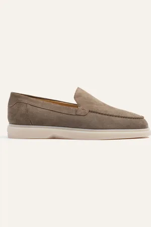 Mason Garments Olive Suede Amalifi Loafers for Men and Women