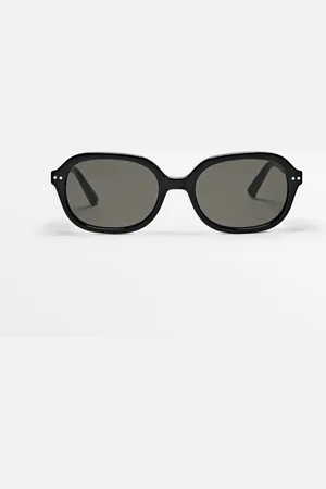 Massimo Dutti Dames - Ovale Zonnebril - Zwart - 01