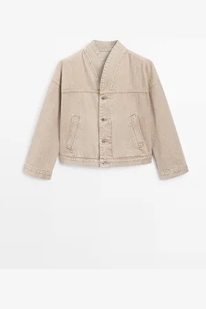 Massimo Dutti Dames - 100% Katoenen Denim Jack - Vigo Bruing - L
