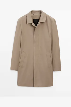 Massimo Dutti Heren - 100% Katoenen Trenchcoat - Zand - L