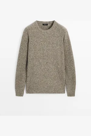 Massimo Dutti Heren - Moulin?? Tricot Trui Van Wolmix - Mink - M