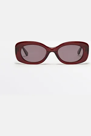 Massimo Dutti Dames - Rechthoekige Zonnebril - Granaat - 01