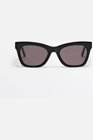 Massimo Dutti Dames - Vierkante Zonnebril - Zwart - 01