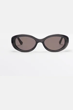 Massimo Dutti Dames - Ovale Zonnebril - Antracietgrijs - 01