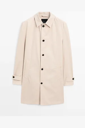 Massimo Dutti Heren - 100% Katoenen Trenchcoat - Beige - Xl