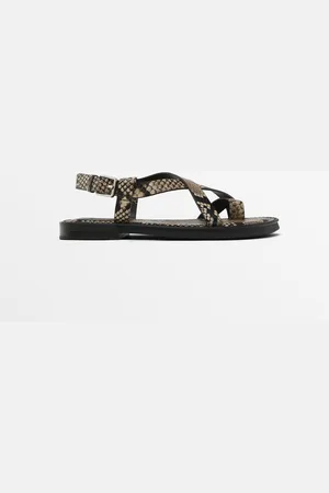Massimo Dutti Dames - Teenslipper Met Print - Animal Print - 35