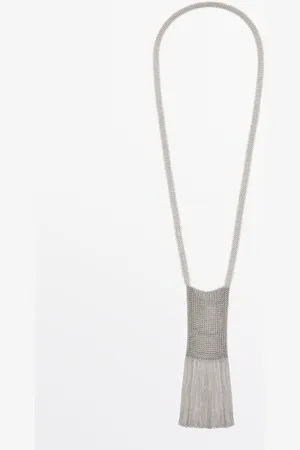 Massimo Dutti Dames - Mini-Schoudertasje Voor Mobiele Telefoon - Limited Edition - Zilver - 01