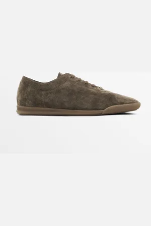 Massimo Dutti Heren - Zachte Splitsuède Sneakers - Limited Edition - Mink - 43