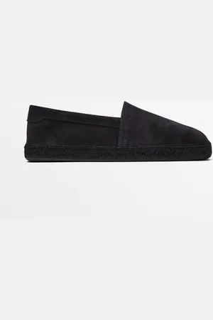 Massimo Dutti Heren - Effen Splitsuède Espadrilles - Blauw - 44