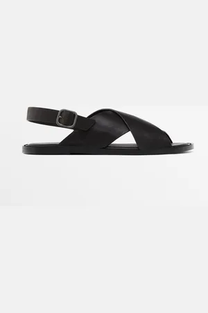 Massimo Dutti Heren - Leren Gekruiste Sandalen - Limited Edition - Bruin - 42