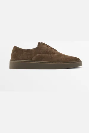 Massimo Dutti Heren - Sportschoenen Van Suède - Bruin - 40