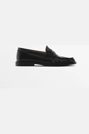 Massimo Dutti Dames - Loafer Met Bandje - Zwart - 42