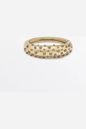Massimo Dutti Dames - Armband Met Steentjes - Limited Edition - Goudbruin - 01